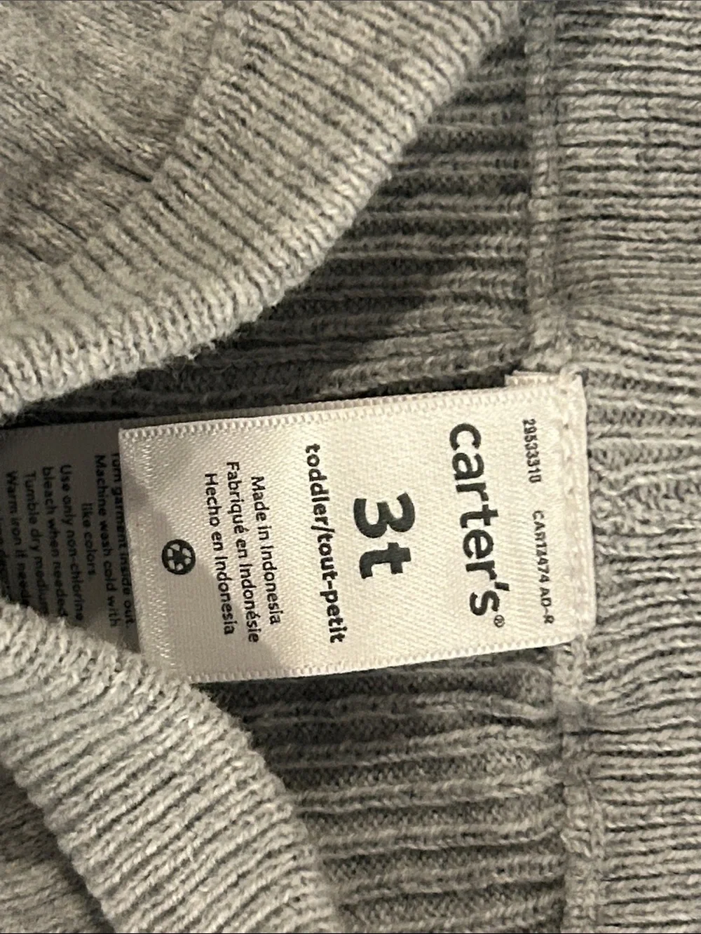 Carter's Light Turquoise Fleece Heart Sweatshirt and Gray Knit Leggings